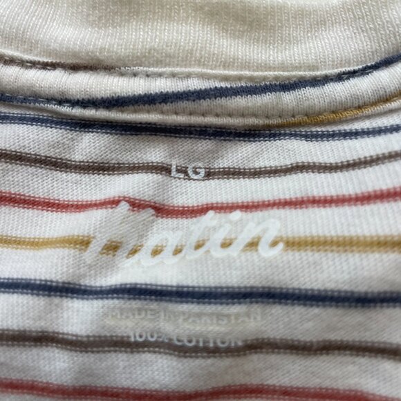 Katin Men’s Finley Pocket Tee Large - White - Red I Yellow I Blue - 60's Style - Picture 4 of 6